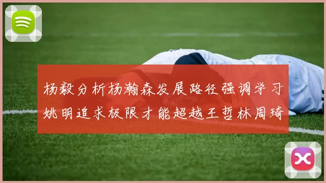 杨毅分析杨瀚森发展路径强调学习姚明追求极限才能超越王哲林周琦状态